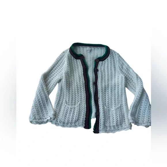 Anthropologie Women’s Elsie Open Button Up Knit Caridgan Size Small - Picture 7 of 13